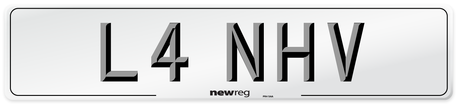 L4 NHV Number Plate from New Reg